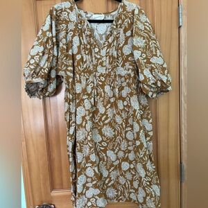 New universal thread linen blend babydoll dress